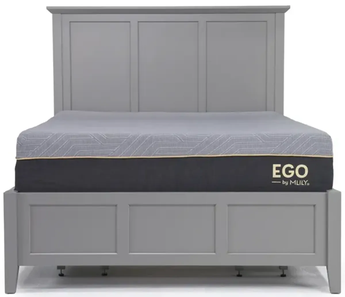 Grace Storage Bed, Dresser, Mirror & Nightstand in Elephant Gray, Queen