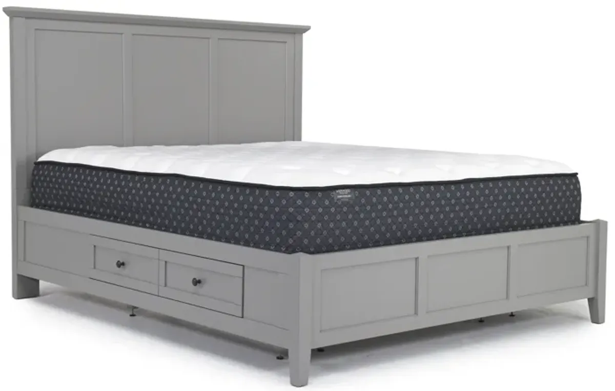 Grace Storage Bed, Dresser & Mirror in Elephant Gray, Eastern King