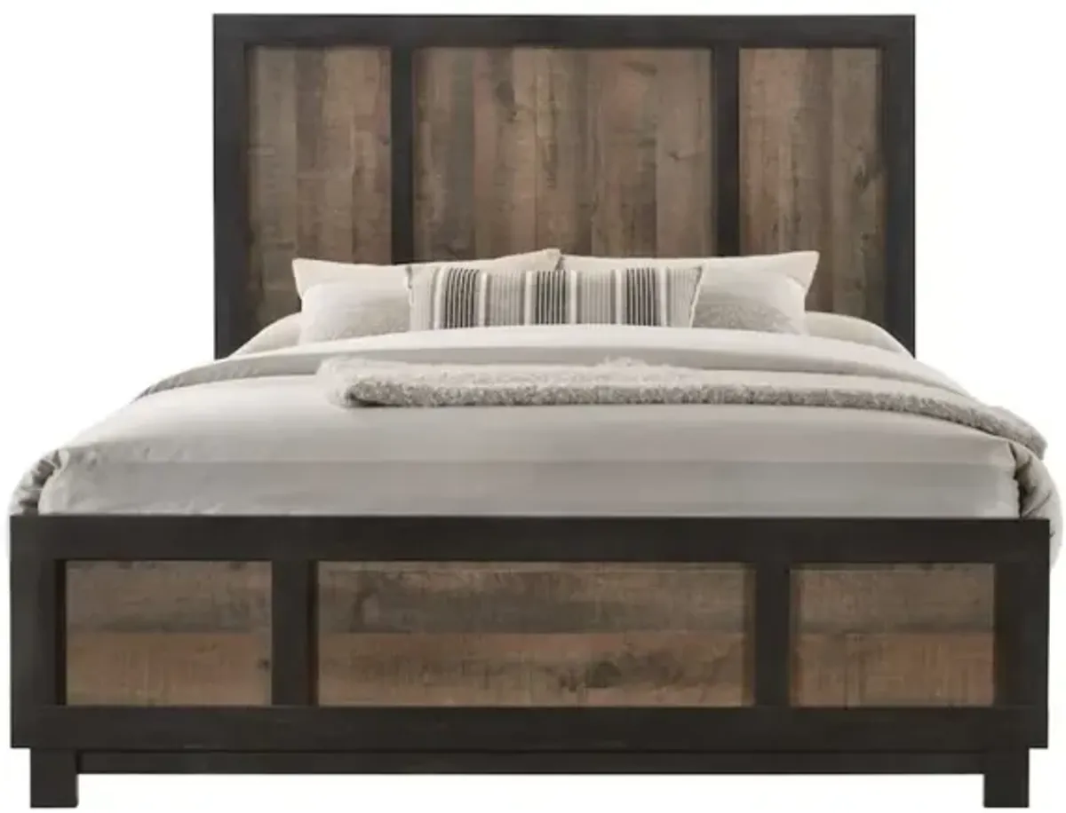 Harlington Panel Bed in Walnut, Queen