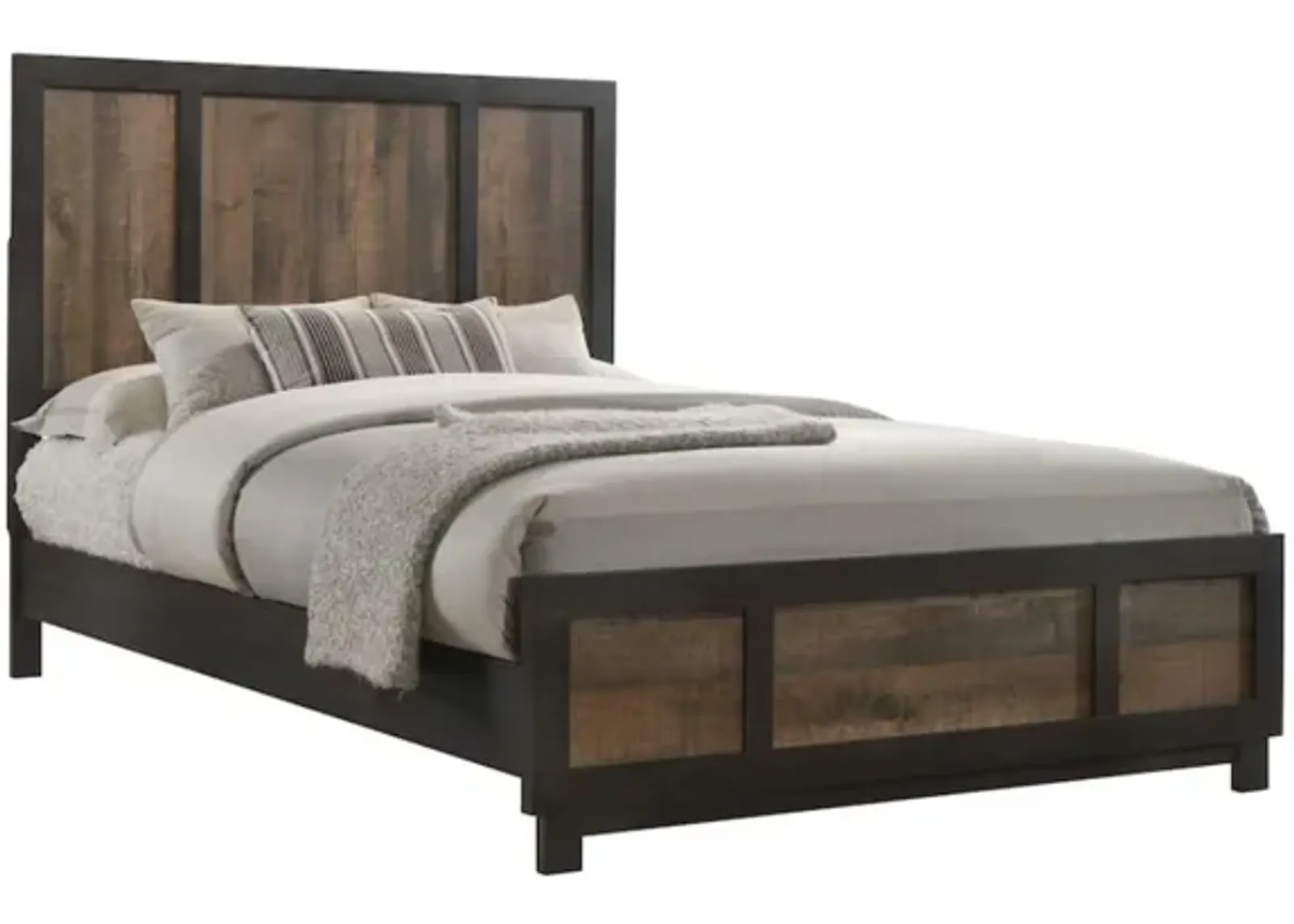 Harlington Panel Bed in Walnut, Queen