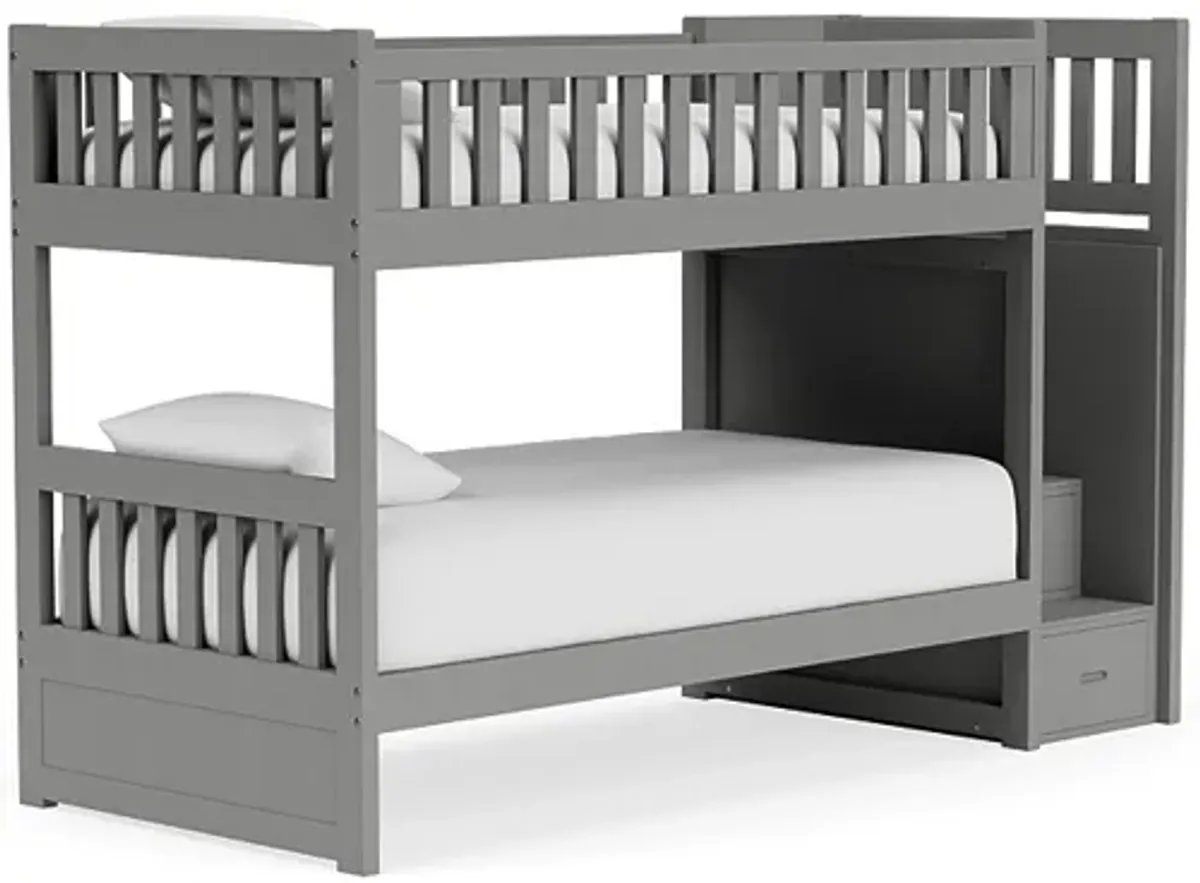 Harlow Bunk Bed in Gray, Twin/Twin