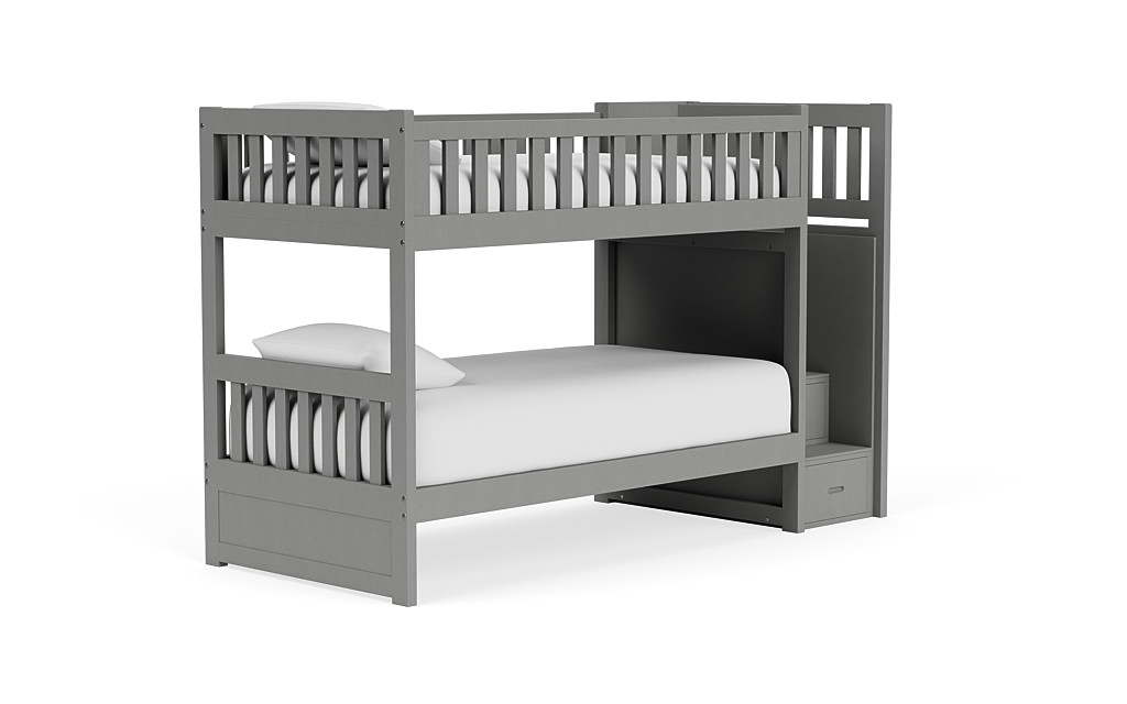 Harlow Bunk Bed in Gray, Twin/Twin