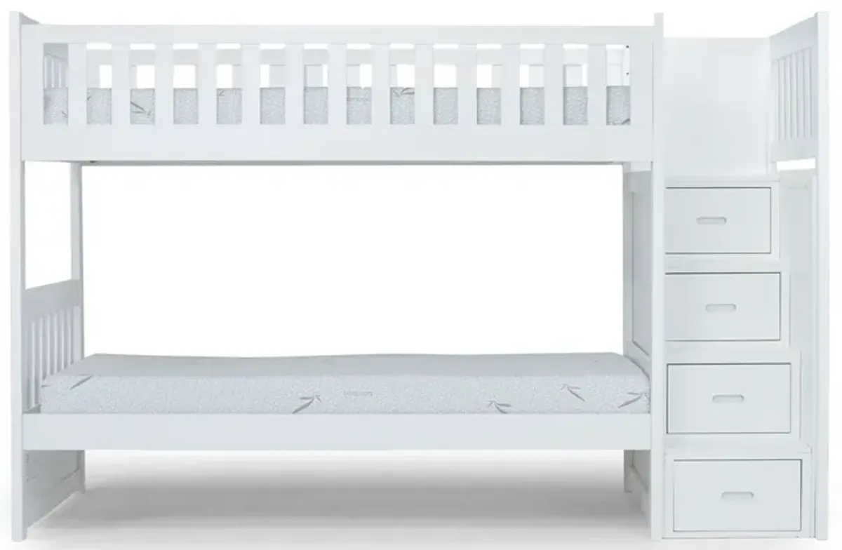 Harlow Bunk Bed in White, Twin/Twin