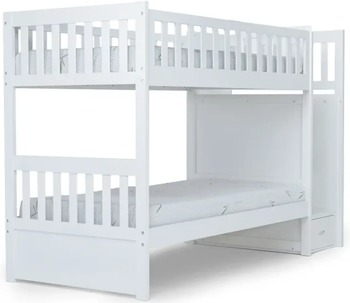 Harlow Bunk Bed in White, Twin/Twin