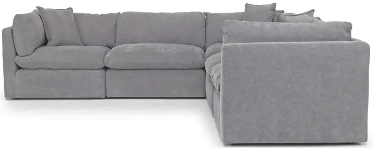 Harrison 5 Piece Sectional in Helio Pewter 100