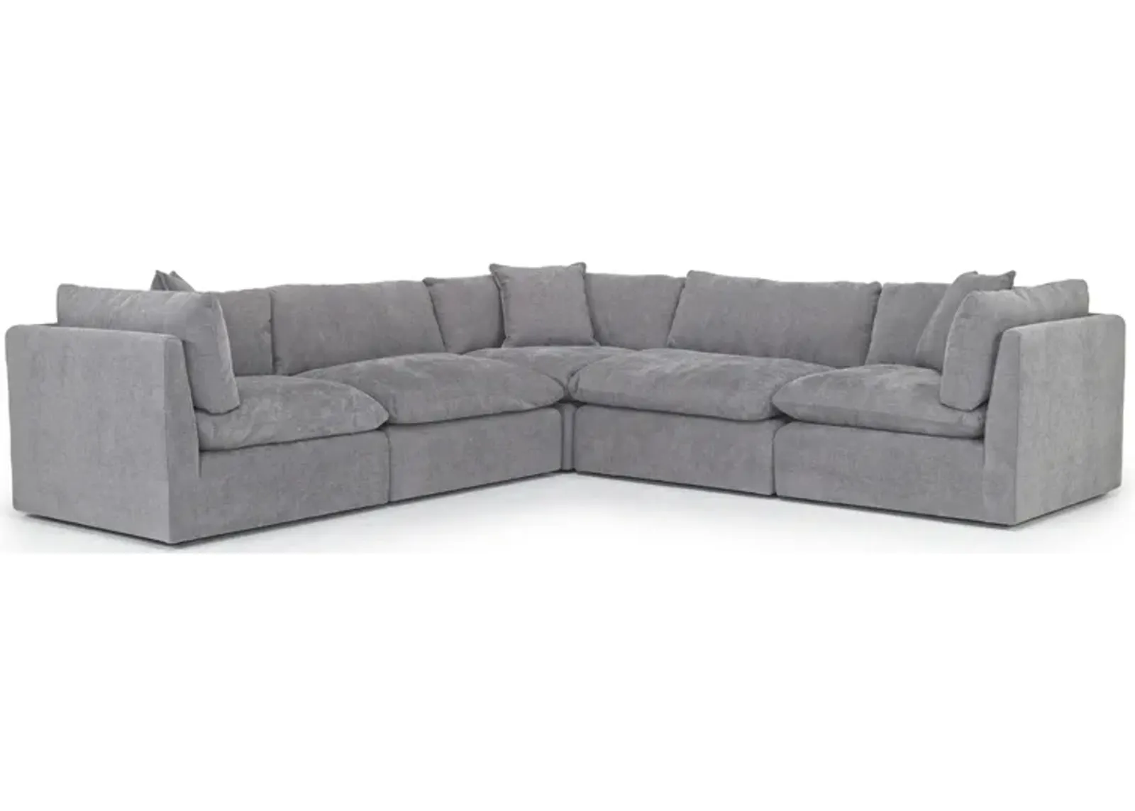 Harrison 5 Piece Sectional in Helio Pewter 100