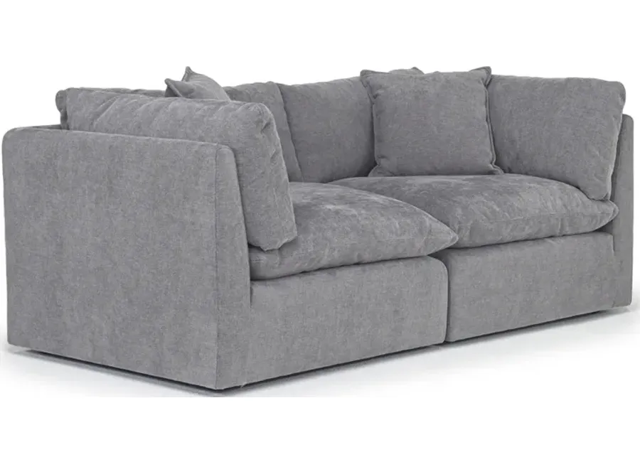 Harrison Loveseat in Helio Pewter 100