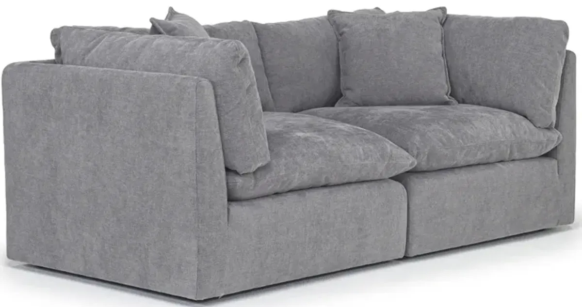 Harrison Loveseat in Helio Pewter 100