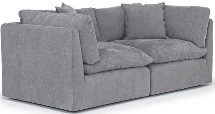 Harrison Loveseat in Helio Pewter 100