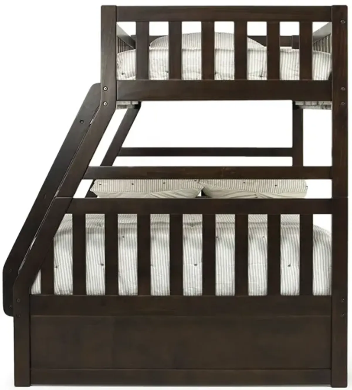 Hayden Bunk Bed w/ Trundle in Espresso, Twin/Full