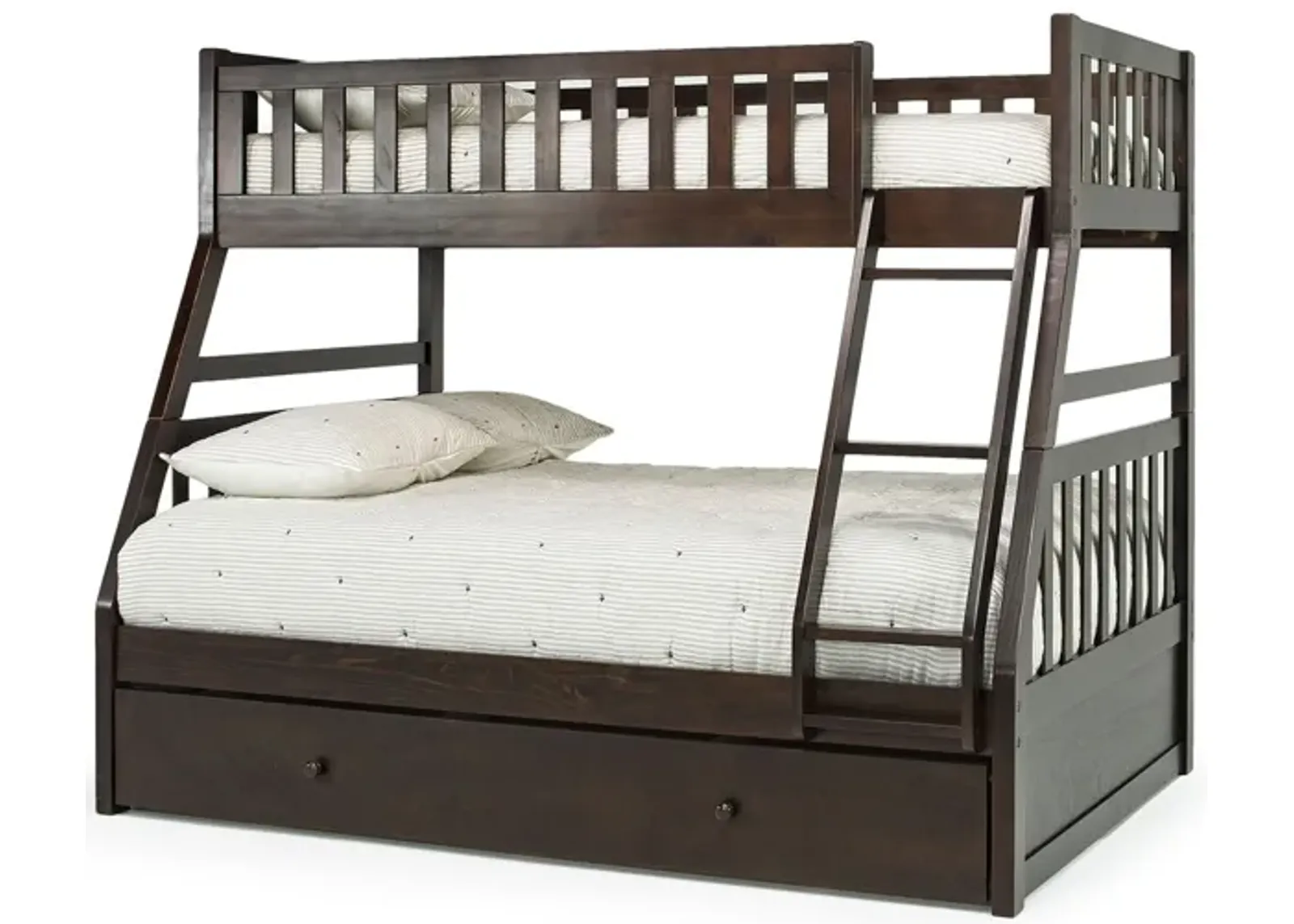 Hayden Bunk Bed w/ Trundle in Espresso, Twin/Full