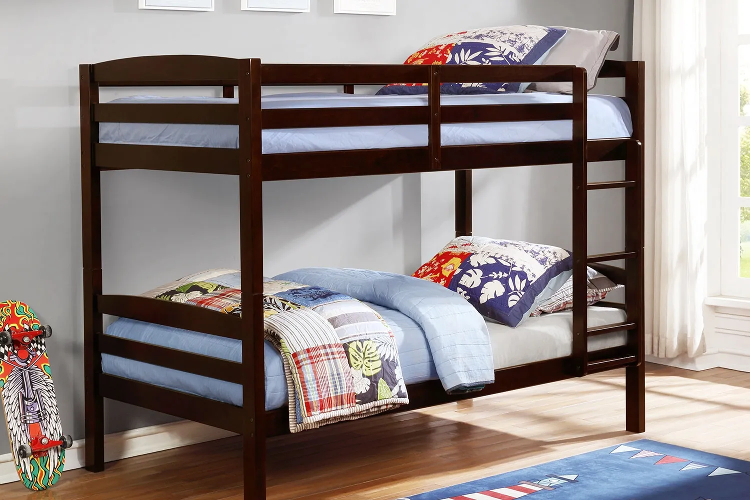 Helena Bunk Bed in Espresso, Twin/Twin