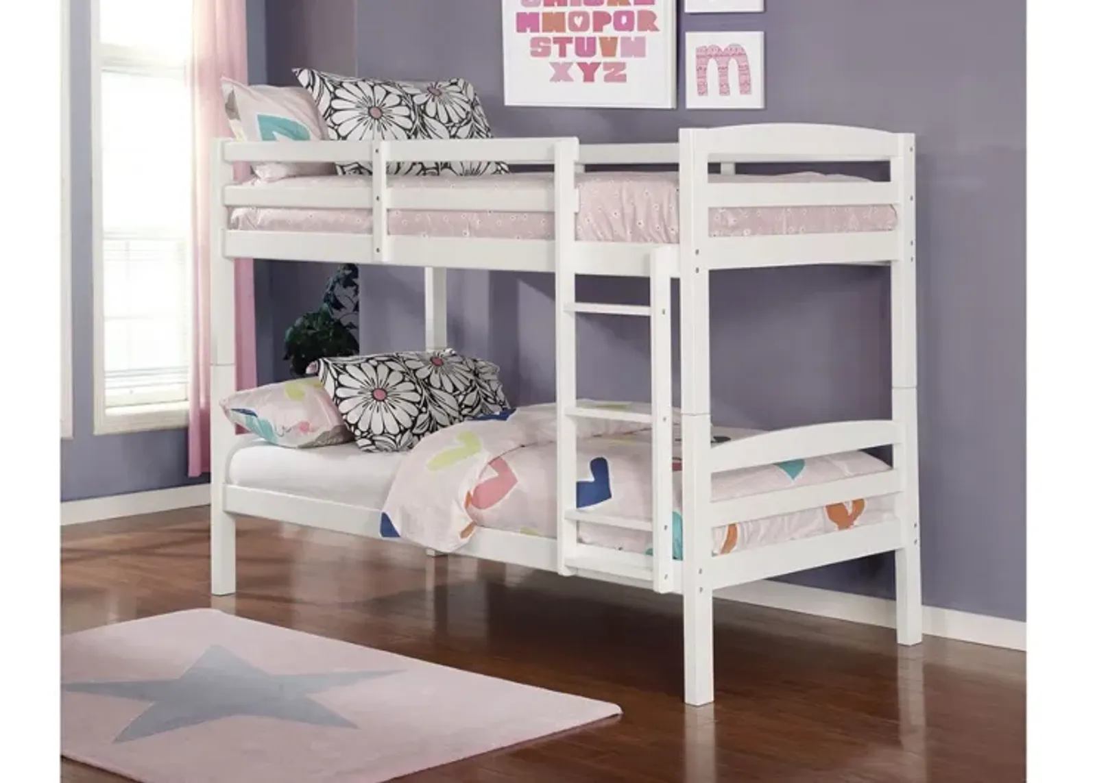 Helena Bunk Bed in White, Twin/Twin