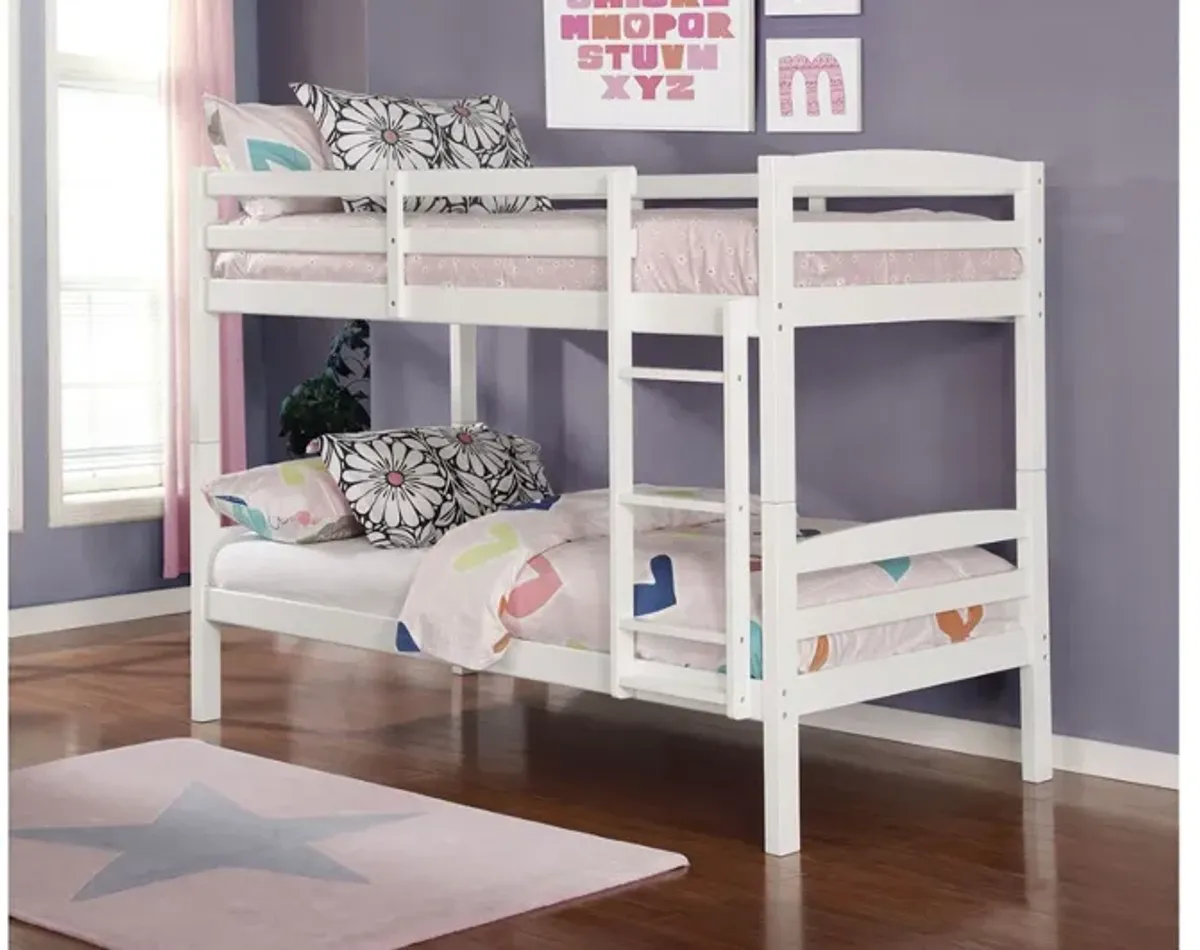 Helena Bunk Bed in White, Twin/Twin