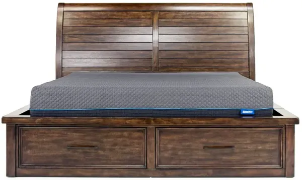 Sonora Sleigh Bed w/ Storage in Espresso, CA King
