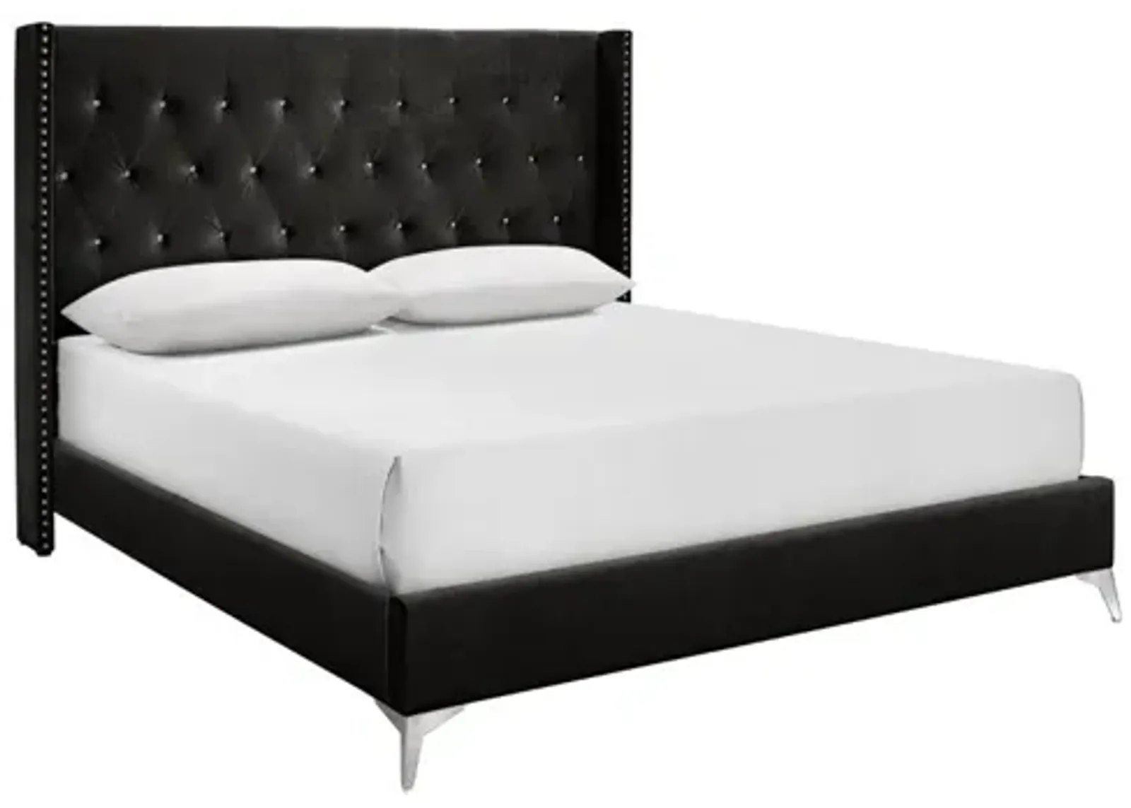 Huxley Panel Bed in Black, Eastern King