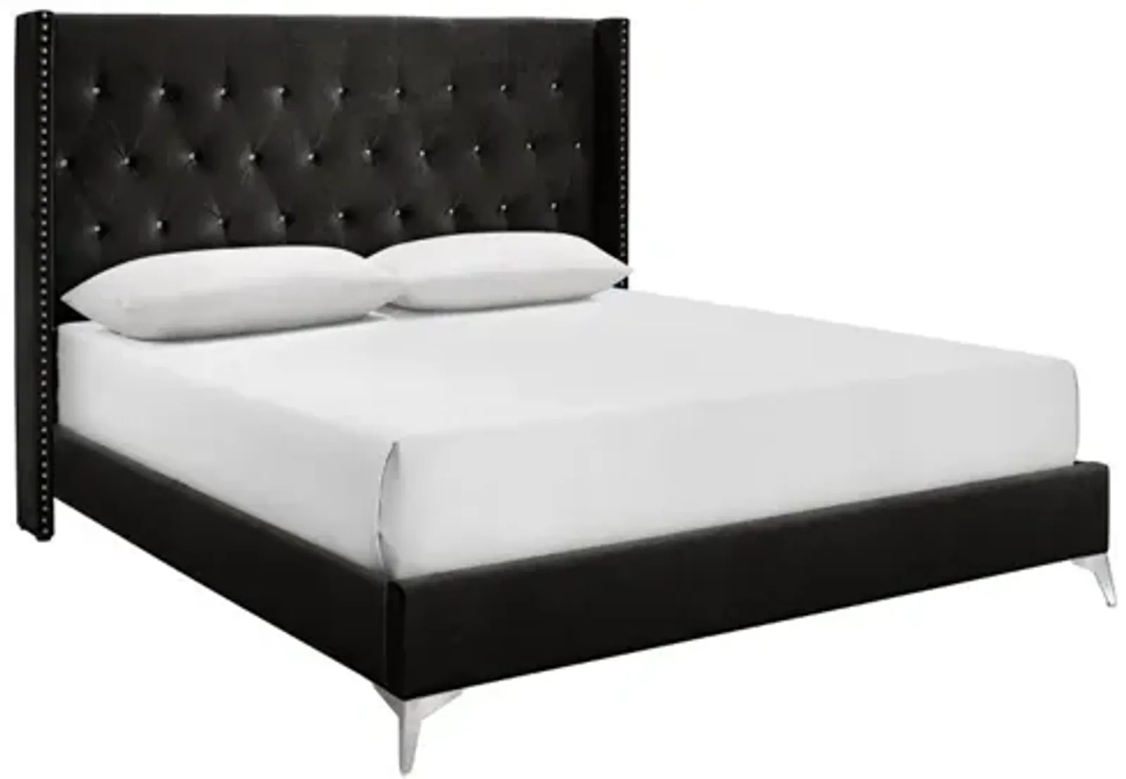 Huxley Panel Bed in Black, Eastern King