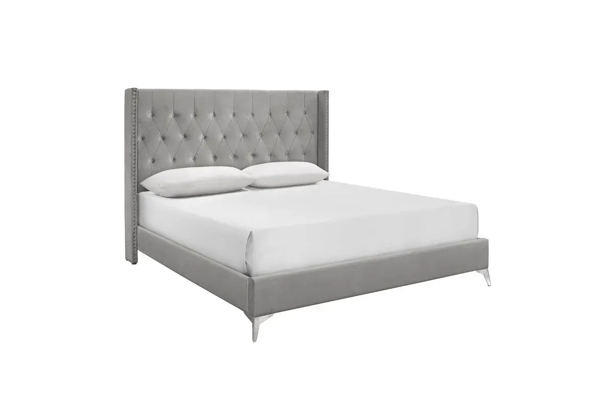 Huxley Panel Bed in Gray, Queen