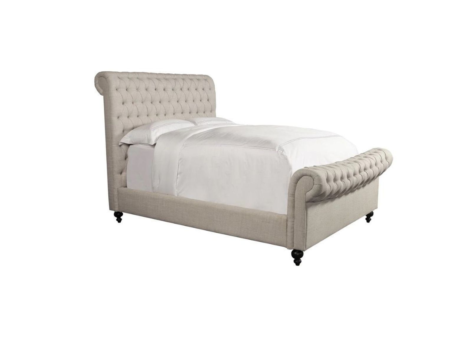 Jackie Sleigh Bed in Crepe, Eastern King