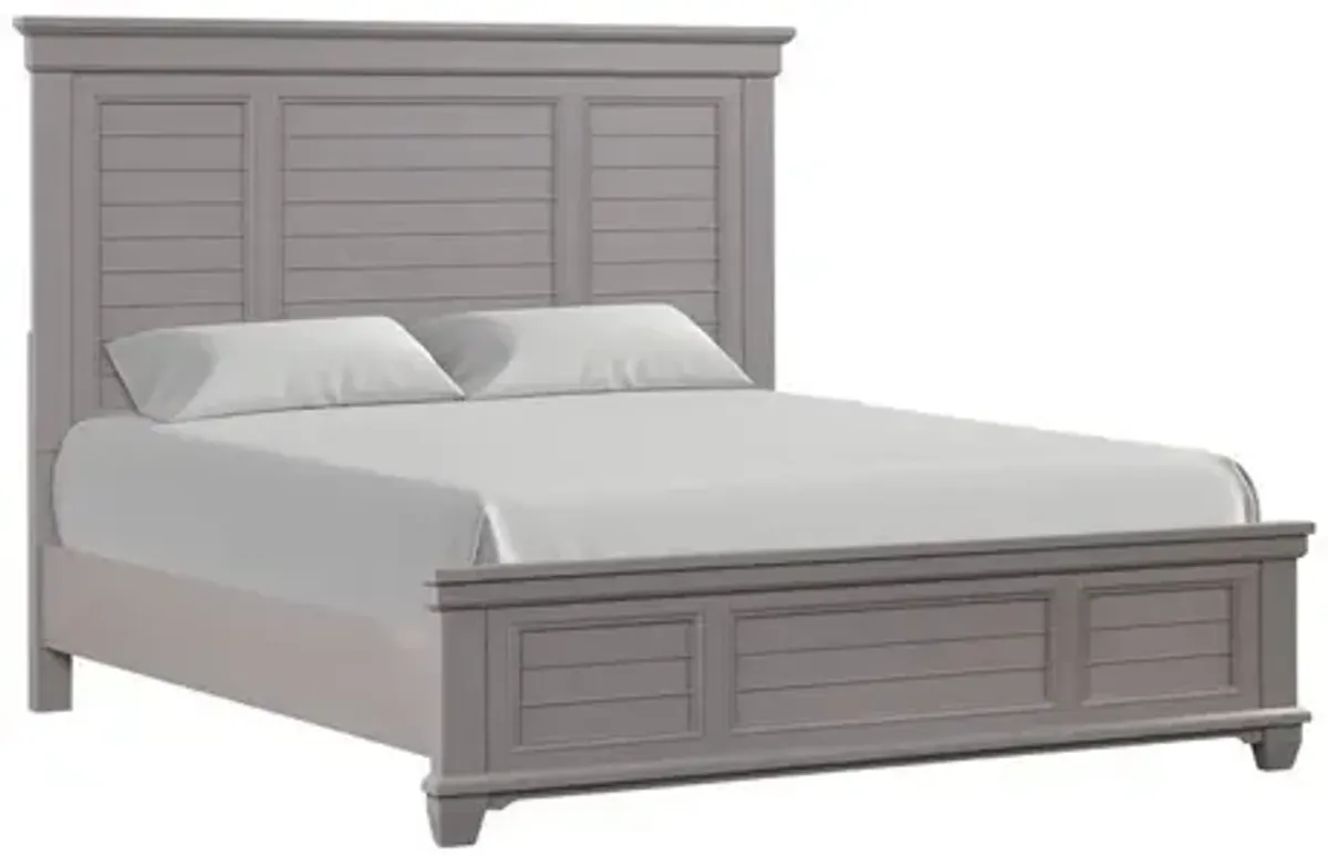 Jamestown Panel Bed in Gray, Queen