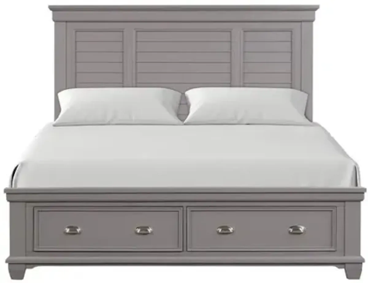 Jamestown Storage Bed in Gray, Queen