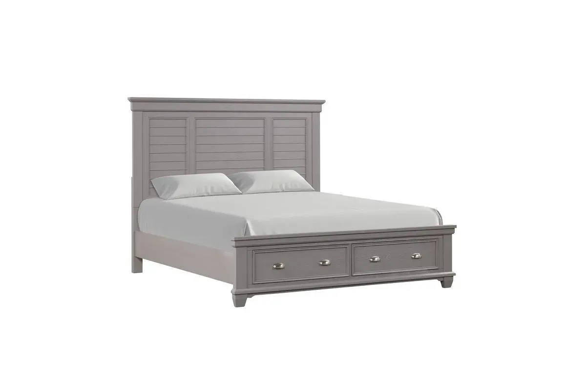 Jamestown Storage Bed in Gray, Queen