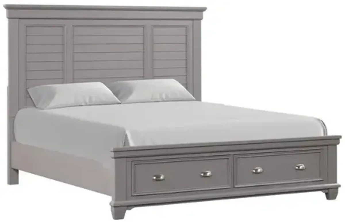 Jamestown Storage Bed in Gray, Eastern King