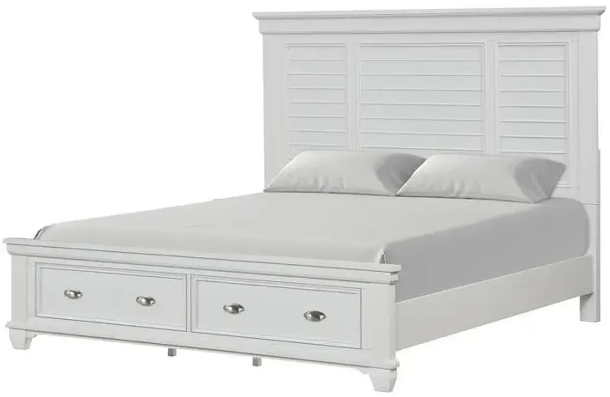 Jamestown Storage Bed in White, CA King