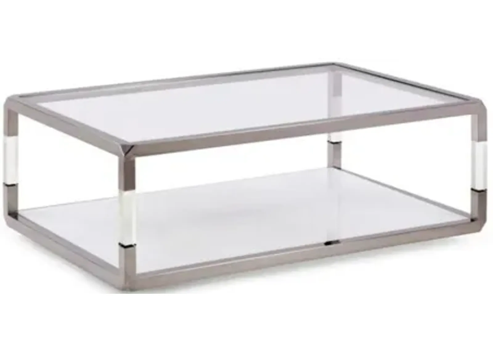 Jasper Coffee Table in Glass/Stainless Steel