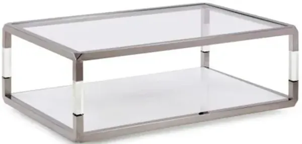 Jasper Coffee Table in Glass/Stainless Steel