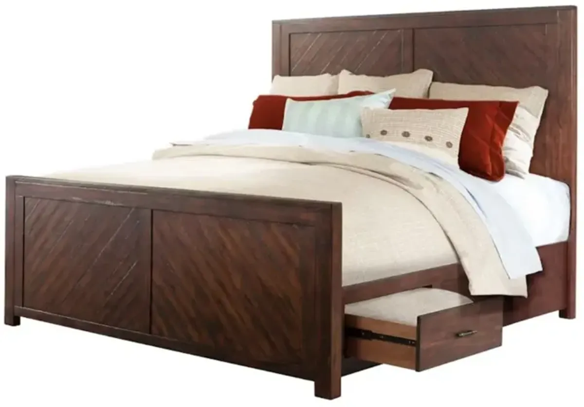 Jax Storage Bed in Cherry, Queen