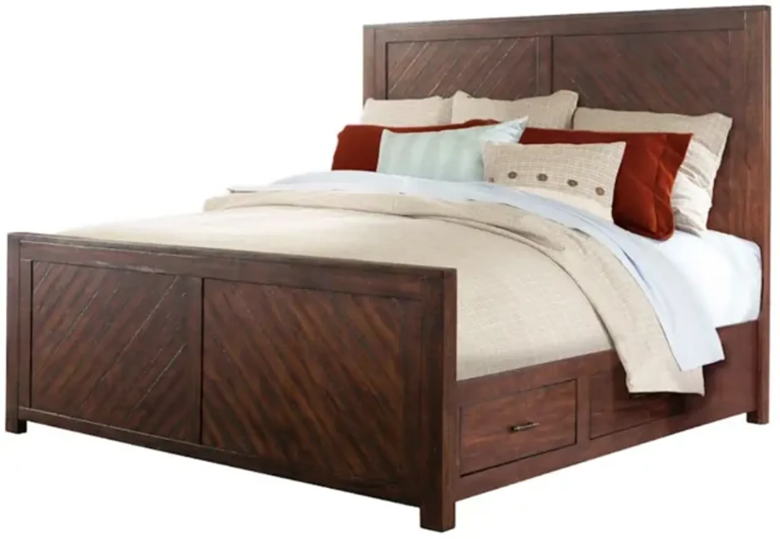 Jax Storage Bed in Cherry, Queen