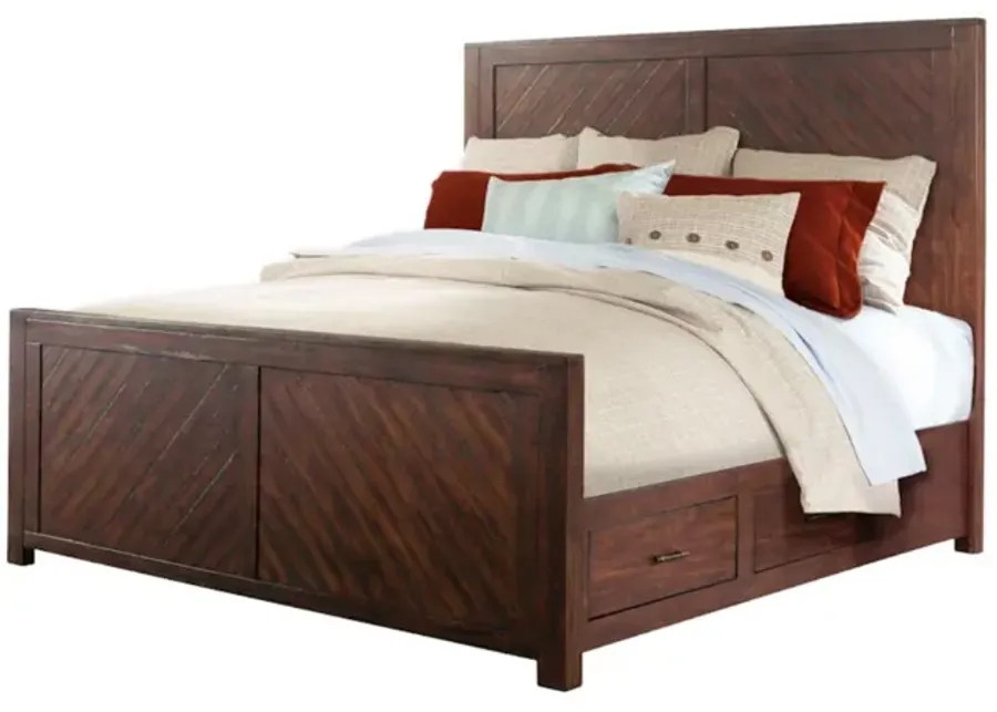 Jax Storage Bed in Cherry, Eastern King