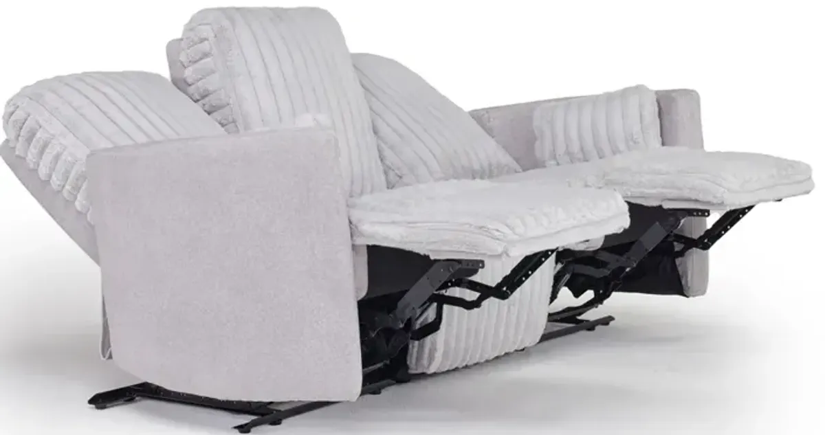 Jessica Reclining Sofa in Presley Fog/Charlotte Mist