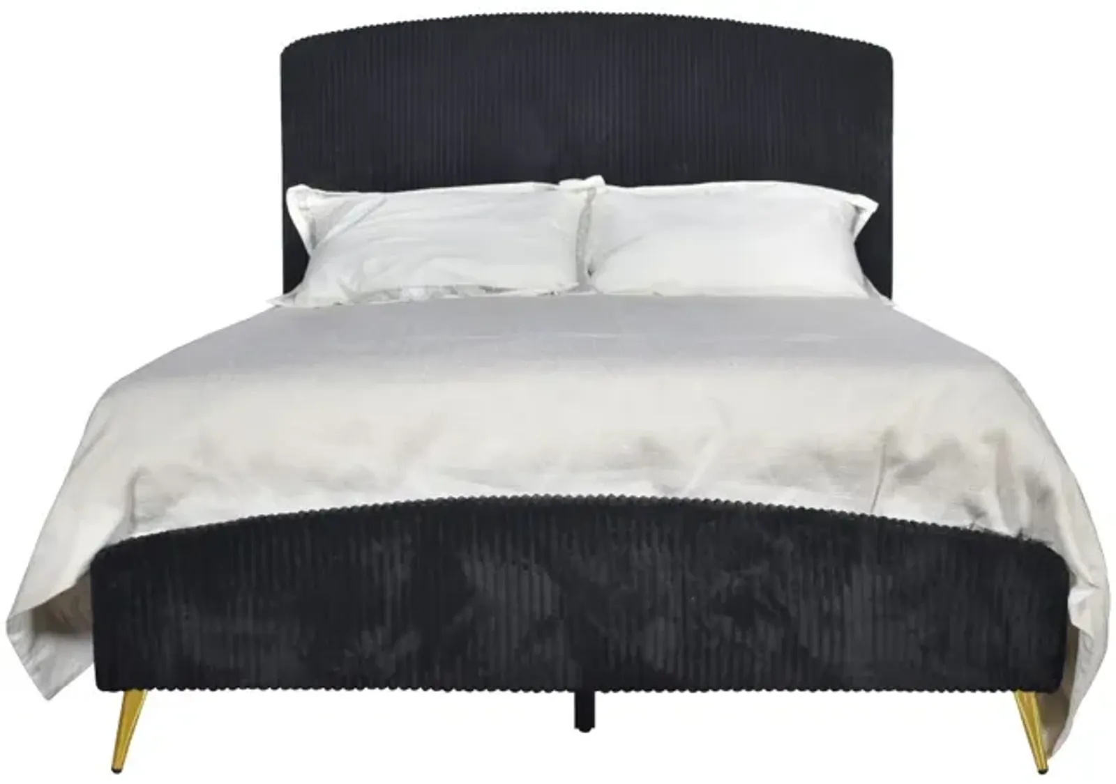 Kailani Upholstered Panel Bed in Black, CA King