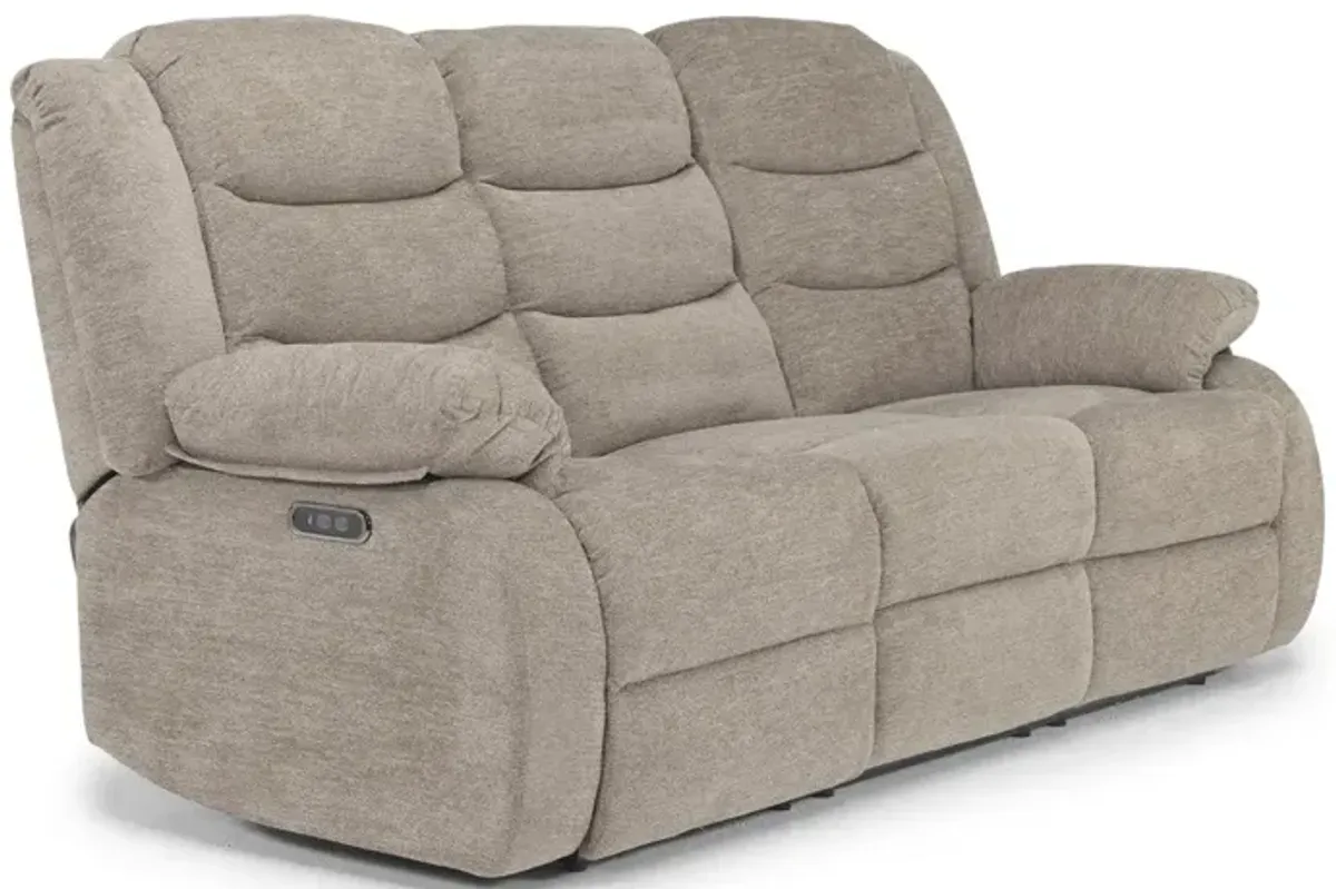 Kelsey Power Sofa & Loveseat in Light Brown