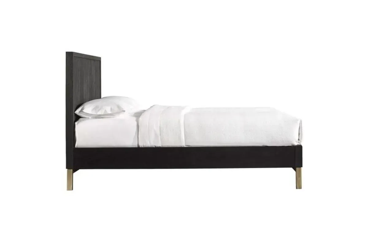 Kentfield Platform Bed in Black Drifted Oak, Queen