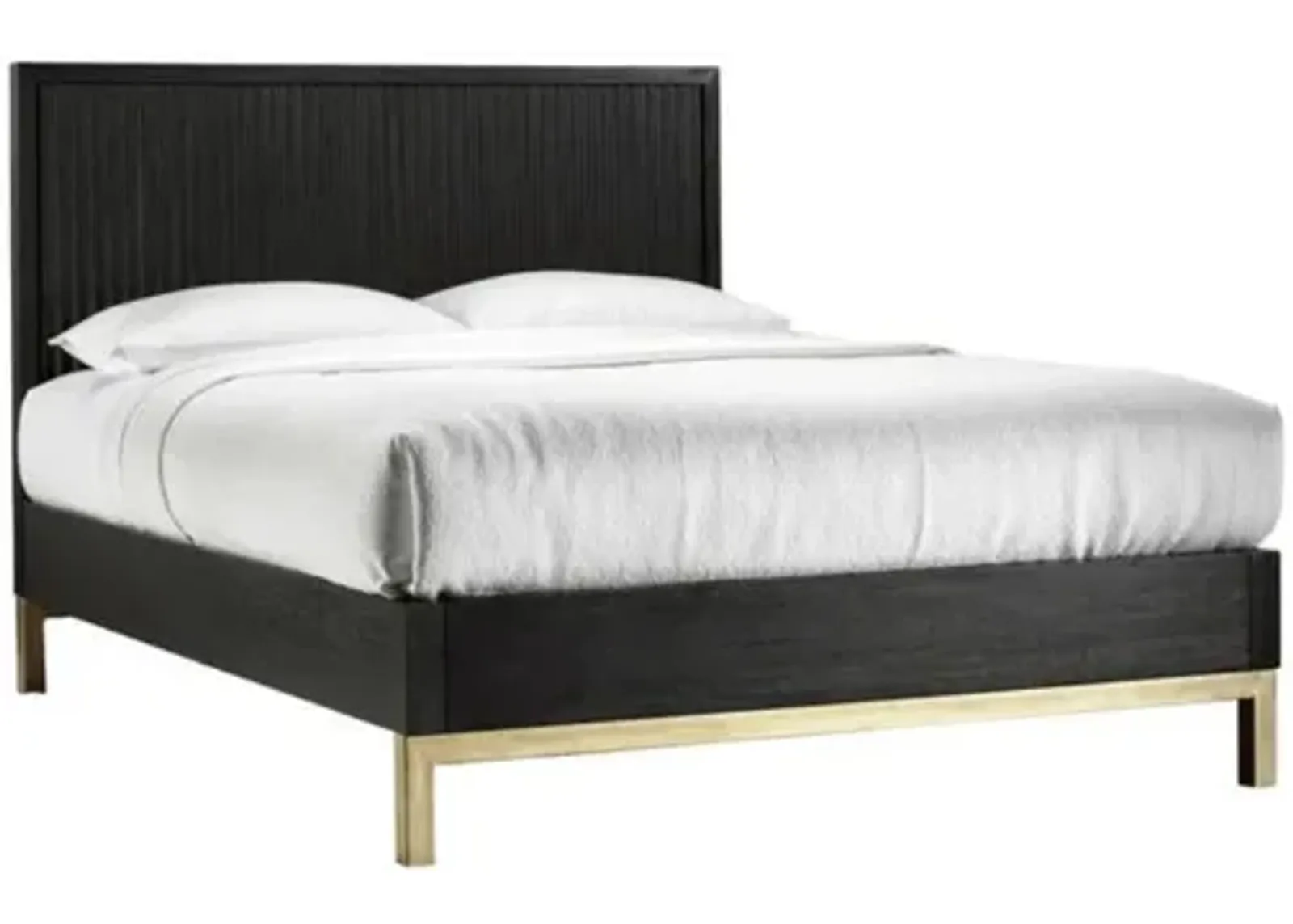 Kentfield Platform Bed in Black Drifted Oak, Queen