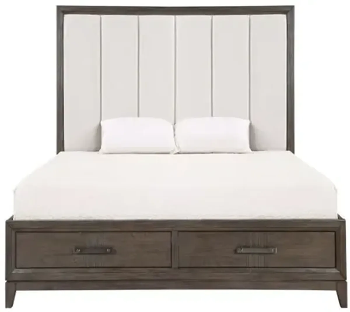 Landon Upholstered Panel Bed in Walnut, CA King