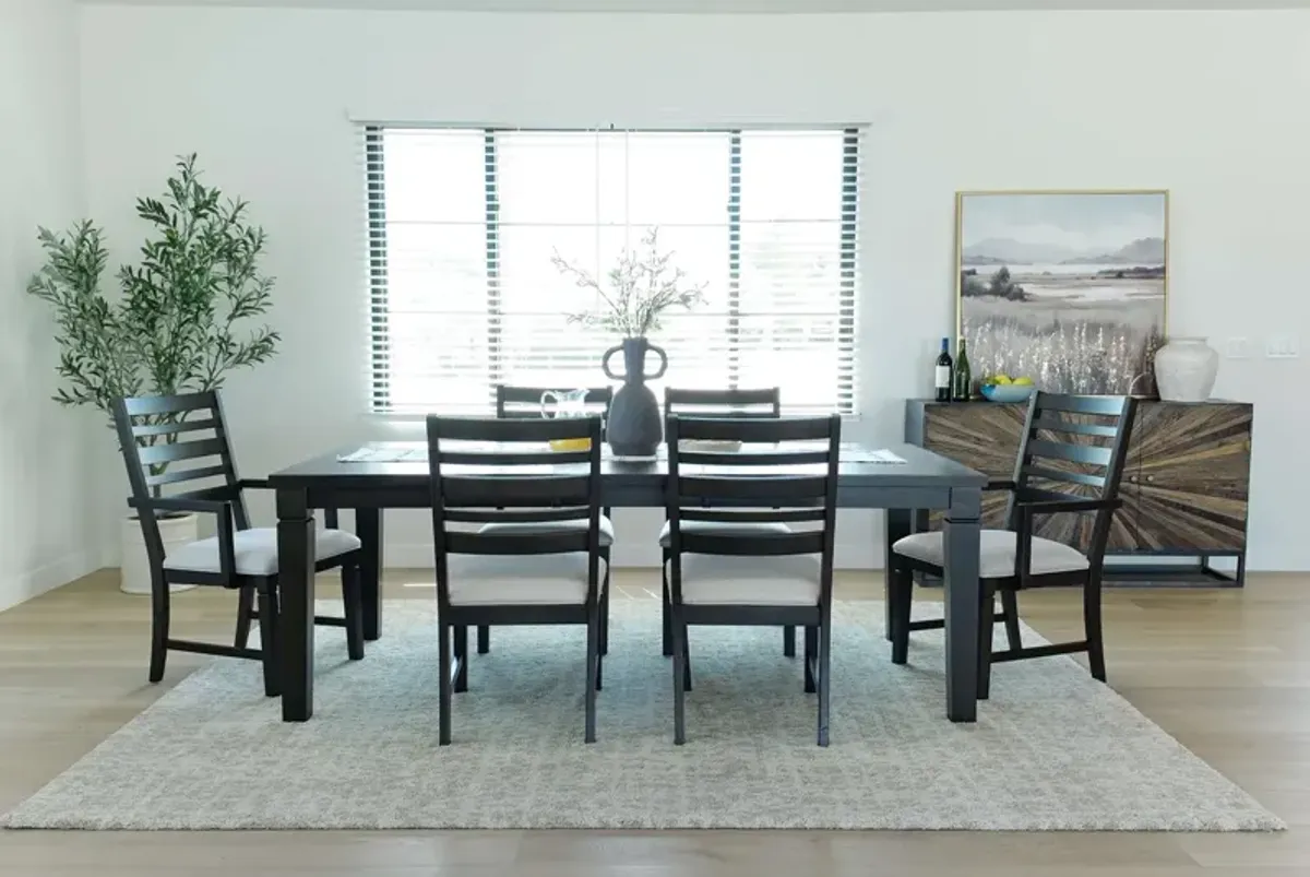 Lincoln Dining Table, 4 Chairs & 2 Arm Chairs in Dark Espresso