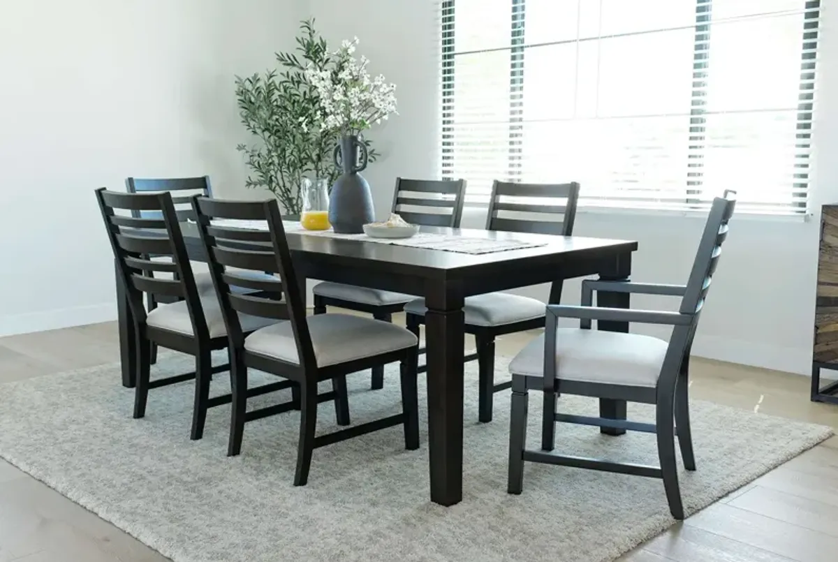 Lincoln Dining Table, 4 Chairs & 2 Arm Chairs in Dark Espresso