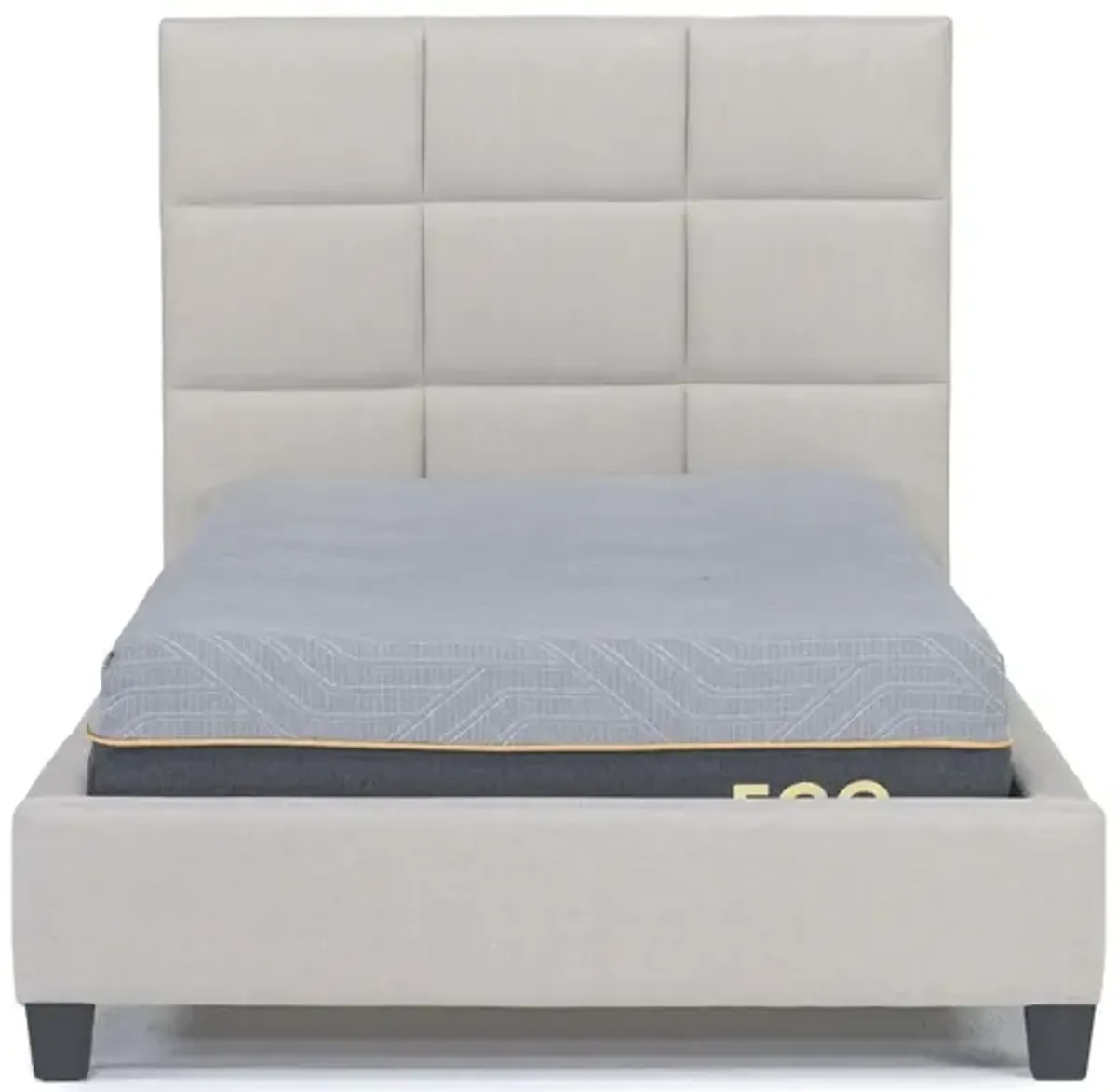 Loft 9 Upholstered Panel Bed in Sand, Twin