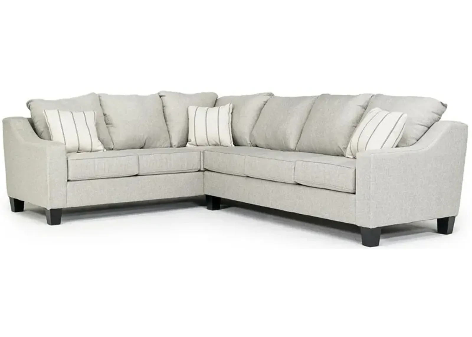 Lucy Tux Sofa Sectional in Splash Linen, Right Facing