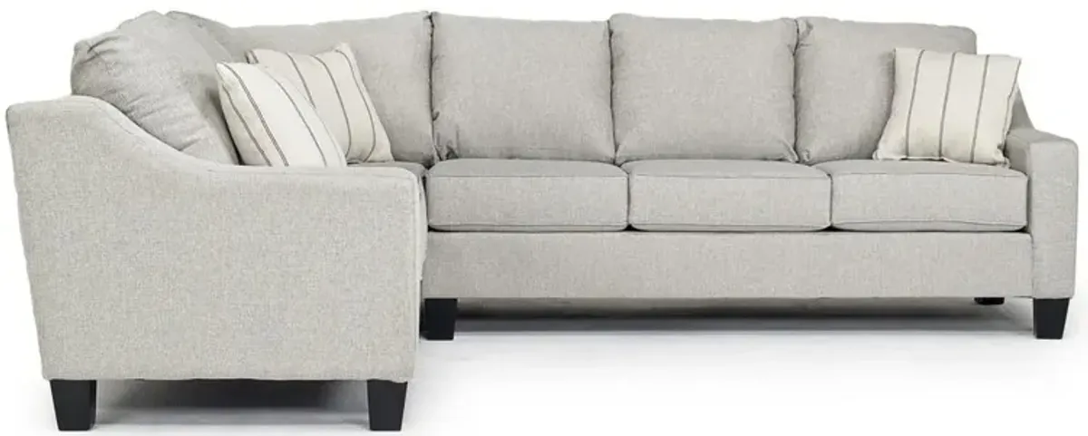 Lucy Tux Sofa Sectional in Splash Linen, Right Facing