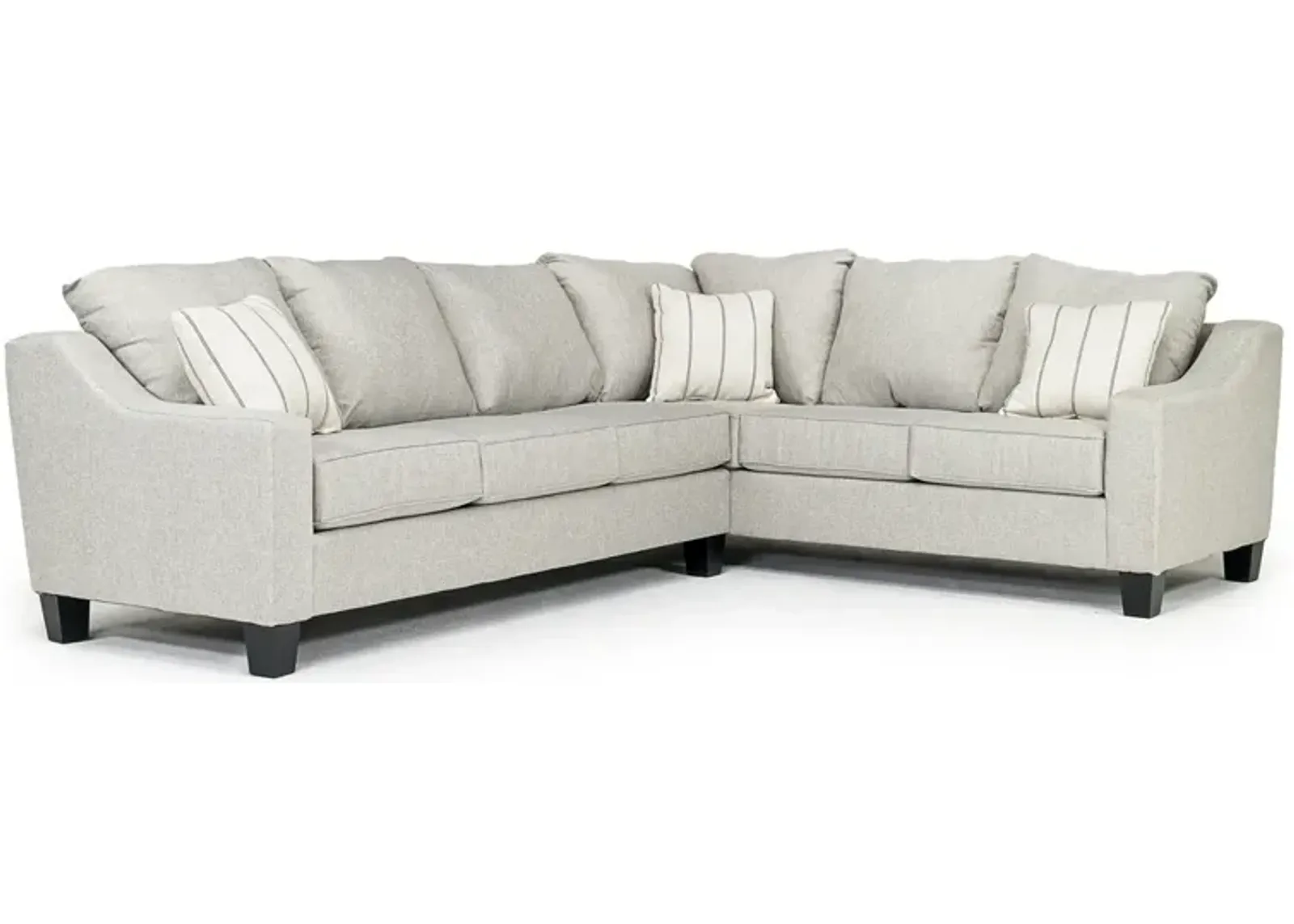 Lucy Tux Sofa Sectional in Splash Linen, Left Facing