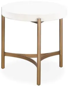 Lyon End Table in Ivory