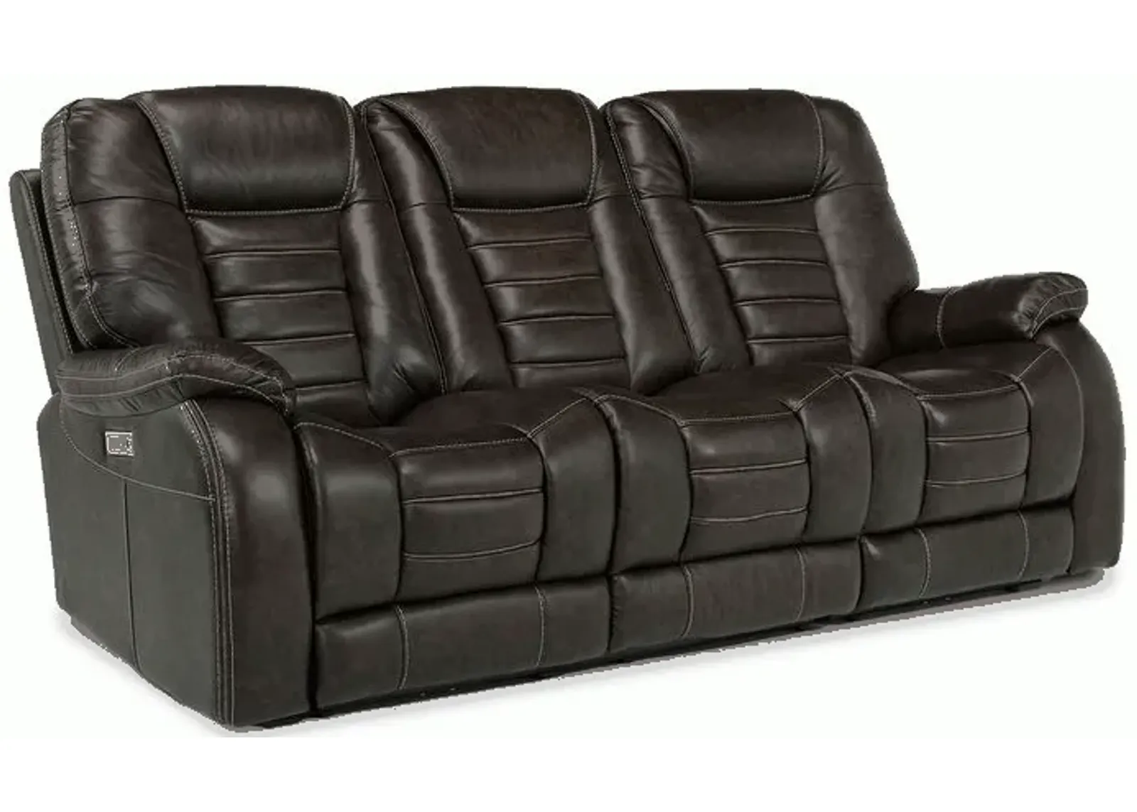 Malibu 3 Power Sofa in Chocolate Leather