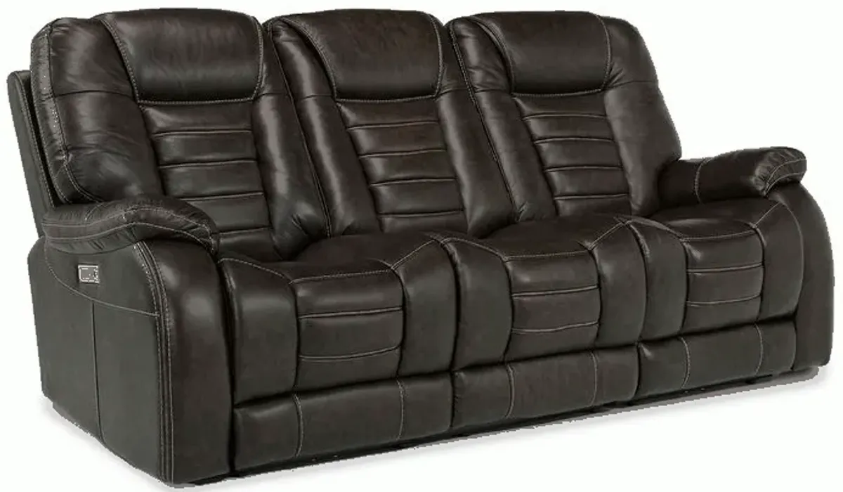 Malibu 3 Power Sofa in Chocolate Leather