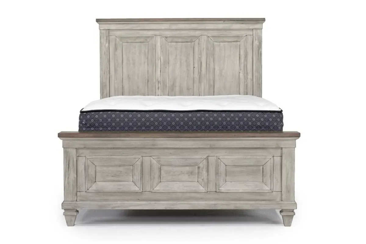 Mariana Panel Bed in Vintage Creme, Queen