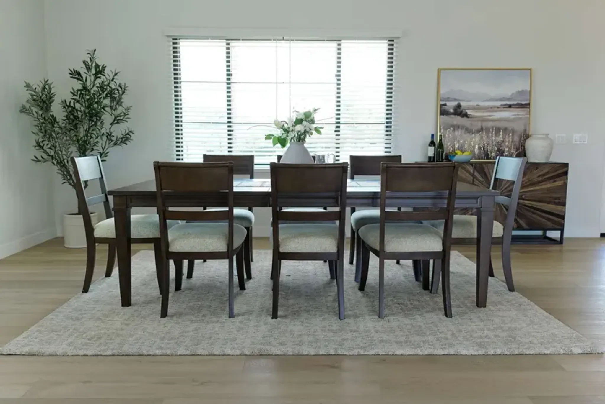 Mariana Dining Table And 8 Chairs In Vintage Mocha Mor Furniture ...